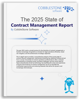 Mockup for CobbleStone 2025 State of Contract Management whitepaper.