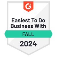 Easiest To Do Business With - G2 - Fall 2024