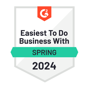 G2 - Easiest To Do Business With - Spring 2024