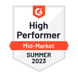 G2 - High Performer - Mid Market - Summer 2023