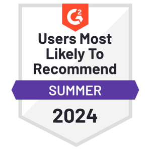 G2 - Users Most Likely To Recommend - Summer 2024
