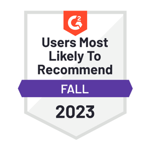 G2 - Vendor Management - Users Most Likely To Recommend - Fall 2023