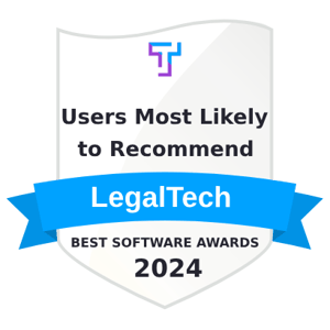 Theorem LegalTech - Users Most Likely to Recommend - Best Software Awards 2024